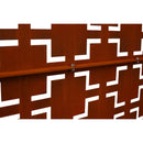 Outdoor & Indoor Privacy Screen Metal Privacy Screen 76' H×48' W, Freestanding Decorative Privacy Screen for Deck Balcony Patio, Rust Red Steel