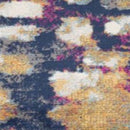 15' Runner Blue and Ivory Abstract Runner Rug