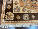 Indian Oushak Rug 8x10, Wool Hand Knotted Vintage Carpet