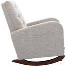 High Back Rocking Chair Nursery Chair .Comfortable Rocker Fabric Padded Seat .Modern High Back Armchair