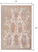 10' Runner Beige and Ivory Medallion Power Loom Runner Rug