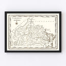 Vintage Map of Virginia 1795