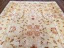 Vintage Turkish Oushak Area Rug 6x9, Wool Hand-Knotted