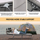 Folding Camping Cot for Adults,  5-Angle Adjustable Camping Cot Heavy Duty Outdoor Bed with Carry Bag,1200 D Layer Oxford Travel Camp Cots