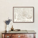 Vintage Map of Baltimore, Maryland 1837