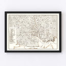 Vintage Map of Baltimore, Maryland 1837