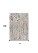 5' X 7' Ivory Eclectic Arrows Area Rug