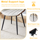 Extended Seat Cushion PU Dining Chair Set - Four Pieces.Smooth line design,Integral metal leg structure,Can integrate well into various modern home decoration styles.Gray and Brown Splicing Colors.