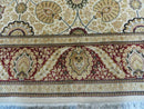 9' X 12' Vintage Handmade Wool Rug Pakistani Floral Design Nice Vegetable Dye