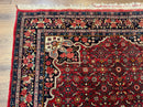 Antique Persian Rug 5x7, Red, Fine 260 KPSI, Bidjar Carpet