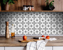 4" X 4" Black and White Delia Peel and Stick Removable Tiles