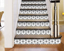 6" X 6" Black and White Delia Peel and Stick Removable Tiles