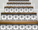 6" X 6" Black and White Delia Peel and Stick Removable Tiles