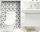 6" X 6" Black and White Delia Peel and Stick Removable Tiles
