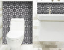 6" X 6" Tulipa Gray and White Peel and Stick Removable Tiles
