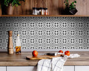 4" X 4" Black and White Peel and Stick Removable Tiles