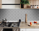 5" X 5" Black and White Peel and Stick Removable Tiles