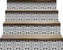 7" X 7" Black and White Peel and Stick Removable Tiles