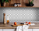 6" X 6" Black and White Prism Peel and Stick Removable Tiles