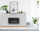 7" X 7" Black and White Prism Peel and Stick Removable Tiles