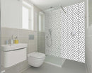 8" X 8" Black and White XL Prism  Peel and Stick Removable Tiles