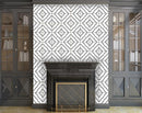 8" X 8" Black and White XL Prism  Peel and Stick Removable Tiles