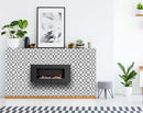 6" X 6" Black and White Quatrefoil Peel and Stick Tiles