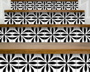 4" X 4" Black and White Colla Peel and Stick Removable Tiles