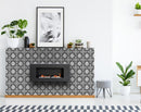 6" X 6" Black and White Roka Peel and Stick Removable Tiles