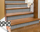 5" X 5" Black and White Dia Peel and Stick Removable Tiles