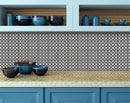 5" X 5" Black and White Dia Peel and Stick Removable Tiles