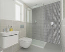 7" X 7" Black and White Dia Peel and Stick Removable Tiles