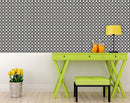8" X 8" Black and White Dia Peel and Stick Removable Tiles