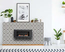 7" X 7" Black and White Rolla Peel and Stick Removable Tiles