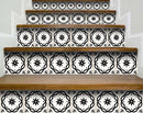 8" X 8" Black and White Rolla Peel and Stick Removable Tiles