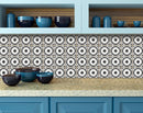 8" X 8" Black and White Rolla Peel and Stick Removable Tiles