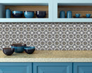 4" X 4" Black and White Flo Peel and Stick Removable Tiles