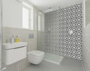8" X 8" Black and White Flo Peel and Stick Removable Tiles