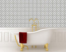 6" X 6" Black and White Rosa Peel and Stick Removable Tiles