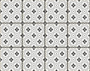 7" X 7" Black and White Rosa Peel and Stick Removable Tiles