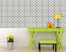 7" X 7" Black and White Rosa Peel and Stick Removable Tiles