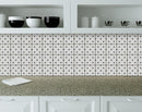 7" X 7" Black and White Rosa Peel and Stick Removable Tiles
