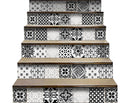 5" X 5" Black White and Gray Bella Peel and Stick Tiles