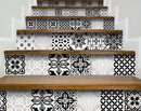 6" X 6" Black White and Gray Bella Peel and Stick Tiles
