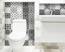 8" X 8" Black White and Gray Bella Peel and Stick Tiles