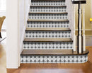 4" X 4" Black and White Gerber Peel and Stick Removable Tiles