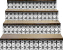 5" X 5" Black and White Gerber Peel and Stick Removable Tiles