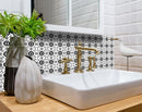 5" X 5" Black and White Gerber Peel and Stick Removable Tiles