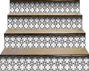 4" X 4" Black and White Quattra Peel and Stick Removable Tiles