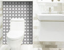 5" X 5" Black and White Quattra Peel and Stick Removable Tiles